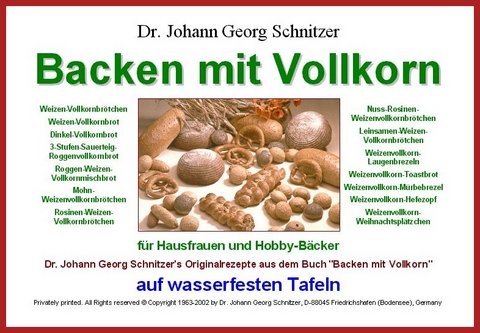 Backen mit Vollkorn - Johann G Schnitzer