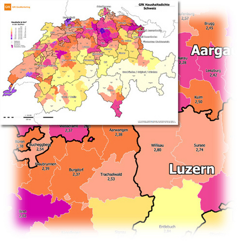 GfK Haushaltsdichte Schweiz 2007