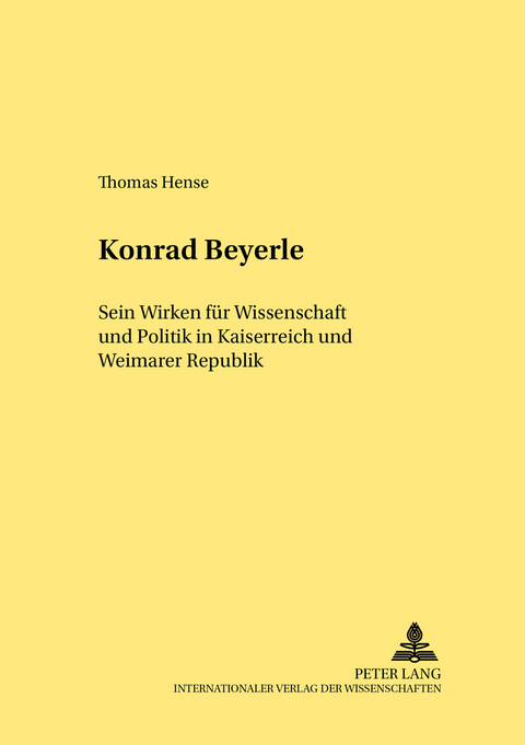 Konrad Beyerle - Thomas Hense