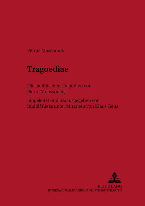 Tragoediae - Rudolf Rieks