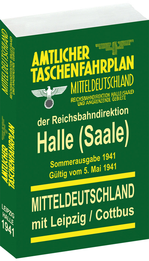 Amtlicher Taschenfahrplan Mitteldeutschland der Reichsbahndirektion Halle und angrenzende Gebiete - 