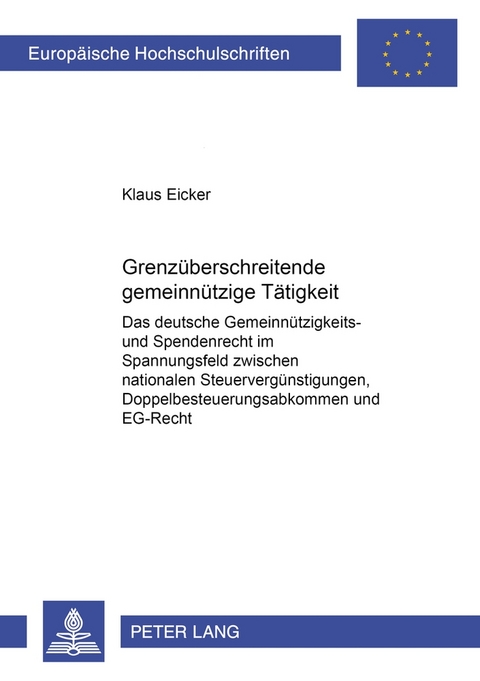 Grenzüberschreitende gemeinnützige Tätigkeit - Klaus Eicker