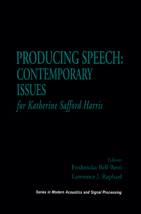 Producing Speech: Contemporary Issues - 