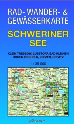 Rad-, Wander- und Gewässerkarte Schweriner See - 