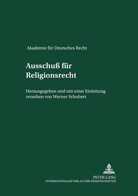Ausschuß für Religionsrecht - Werner Schubert