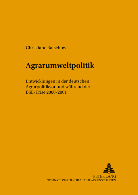 Agrarumweltpolitik - Christiane Ratschow