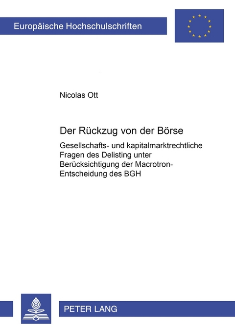 Der Rückzug von der Börse - Nicolas Ott