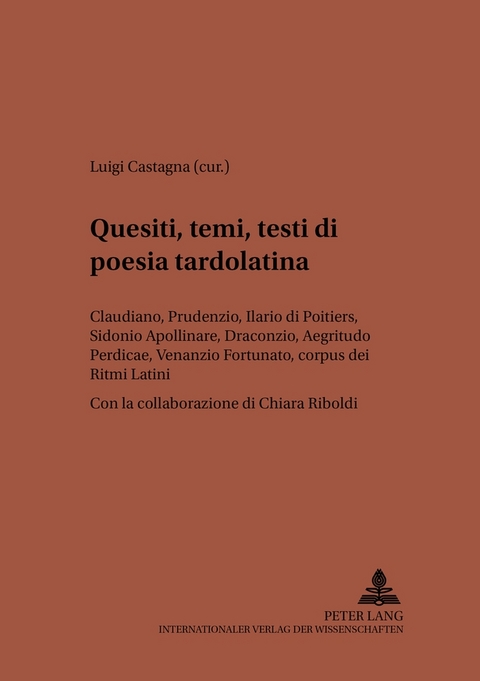 Quesiti, temi, testi di poesia tardolatina - 