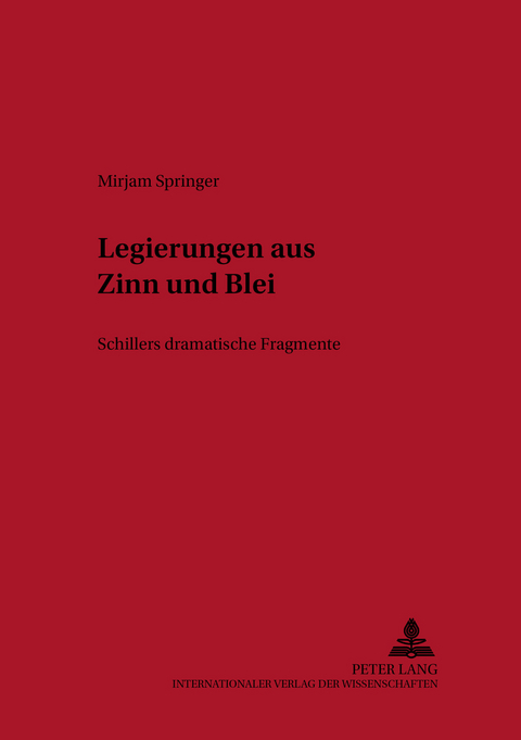 ›Legierungen aus Zinn und Blei‹ - Mirjam Springer