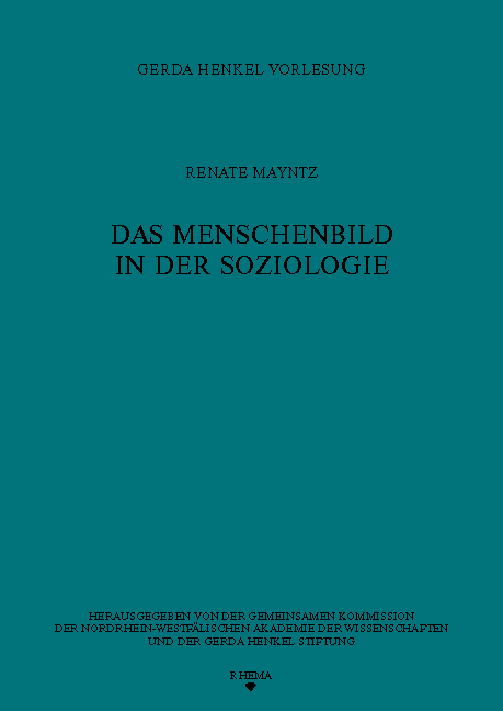 Das Menschenbild in der Soziologie - Renate Mayntz