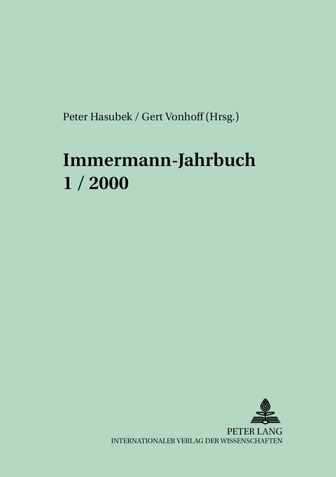 Immermann-Jahrbuch 1/2000 - 