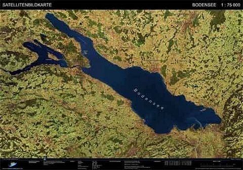Bodensee - Satellitenbildkarte