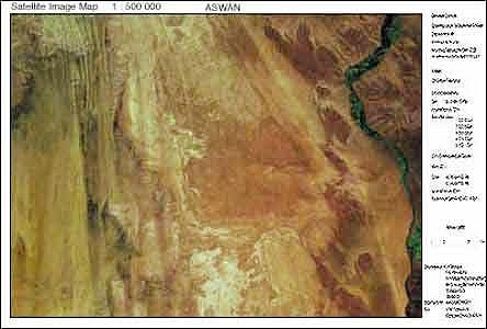 Aswân /Ägypten - Satellitenbildkarte