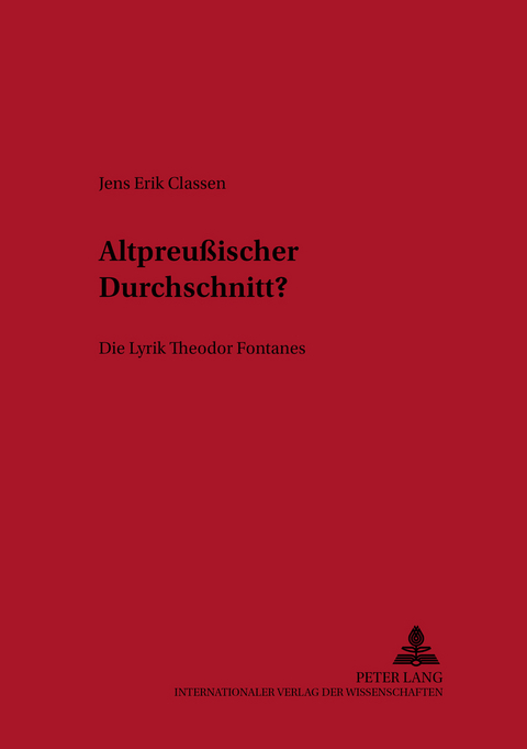 «Altpreussischer Durchschnitt»? - Jens Erik Claßen