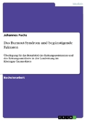 Das Burnout-Syndrom und begÃ¼nstigende Faktoren - Johannes Fuchs