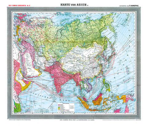 General-Karte von Asien - um 1903 [gerollt]