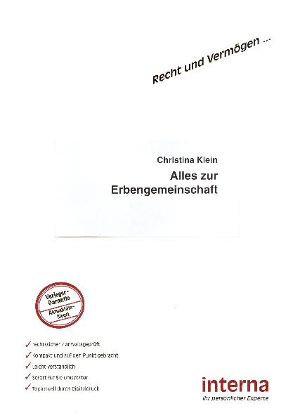 Alles zur Erbengemeinschaft - Christina Klein