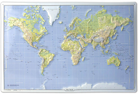 3D-Magnettafel "Die Welt" 1:73 Mio.