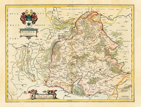 Historische Karte: WALDECK in Hessen 1635 (Plano) - Johannes Janssonius