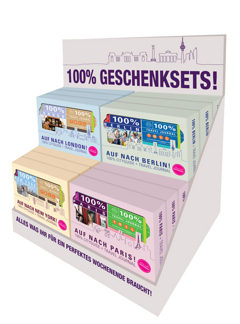 100% Geschenkset Display gefüllt