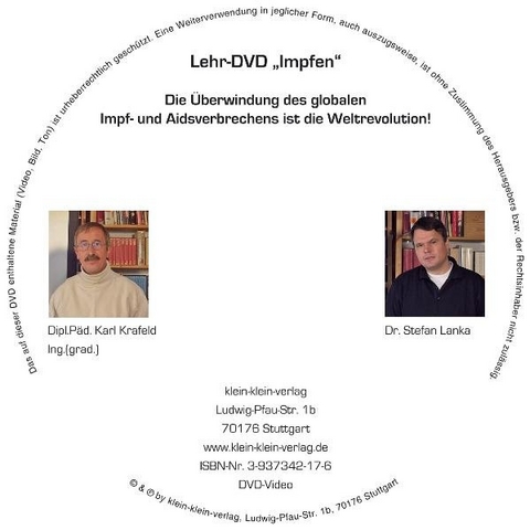 Lehr-DVD Impfen - Stefan Lanka, Karl Krafeld