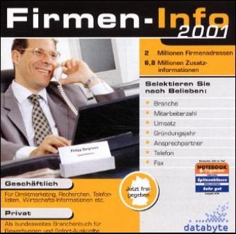 Firmen-Info 2001, 1 CD-ROM