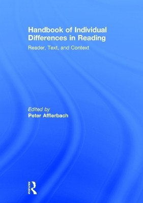 Handbook of Individual Differences in Reading - 