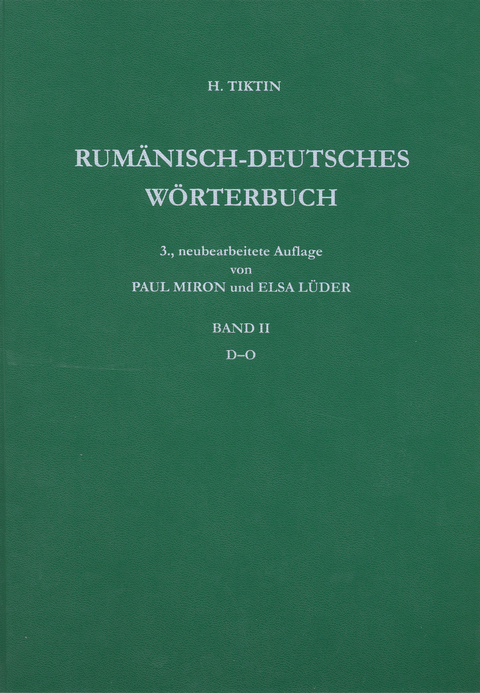 Rumänisch-Deutsches Wörterbuch - Hariton Tiktin