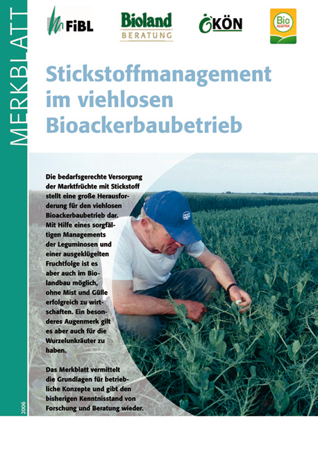 Stickstoffmanagement im viehlosen Ackerbaubetrieb