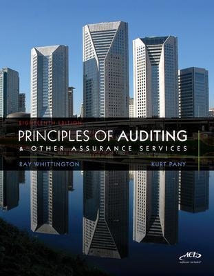 MP Loose-leaf Principles of Auditing & Assurance Services with ACL Software CD - Ray Whittington, Kurt Pany