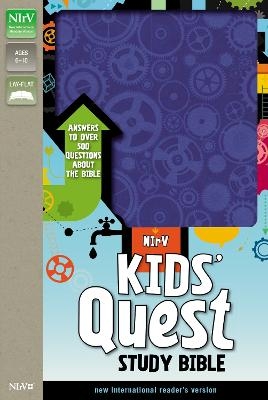 NIrV, Kids' Quest Study Bible, Leathersoft, Blue