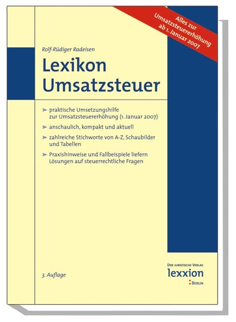 Lexikon Umsatzsteuer 2007 - Rolf R Radeisen