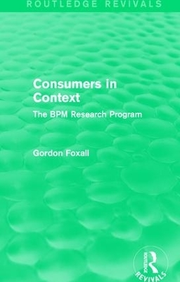 Consumers in Context - Gordon Foxall