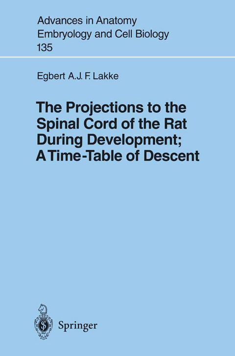 The Projections to the Spinal Cord of the Rat During Development: A Timetable of Descent - Egbert Lakke