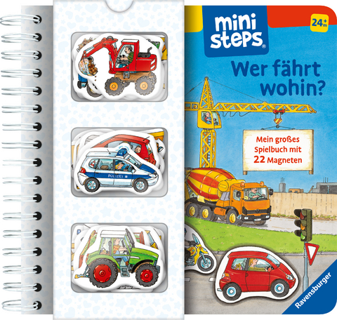ministeps: Wer fährt wohin? Mein großes Spielbuch mit 22 Magneten: Magnetbuch ab 2 Jahren, Kinderbuch, Pappbilderbuch - Susanne Gernhäuser