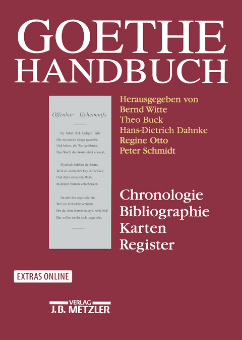 Goethe-Handbuch - Dieter Fuchs, Vera Viehöver