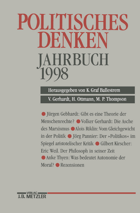Politisches Denken. Jahrbuch 1998 -  "Deutschen Gesellschaft zur Erforschung der Politischen Bildung"