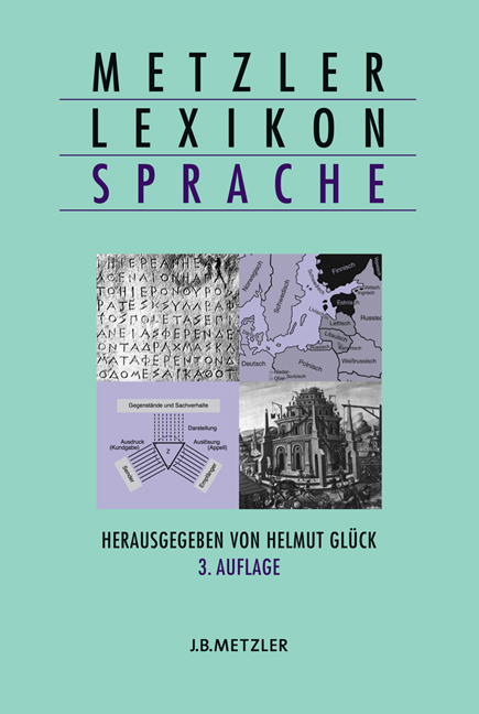 Metzler Lexikon Sprache - 