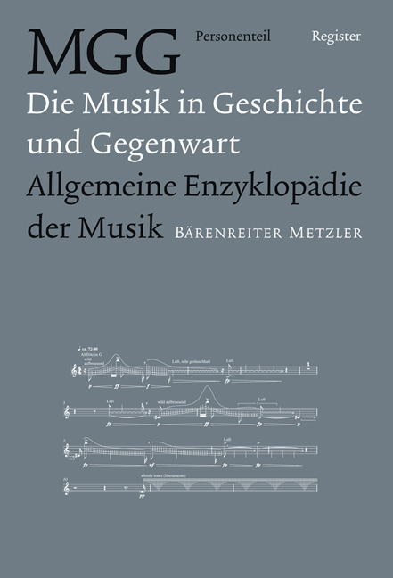 Die Musik in Geschichte und Gegenwart (MGG) / Musik in Geschichte und Gegenwart (MGG)