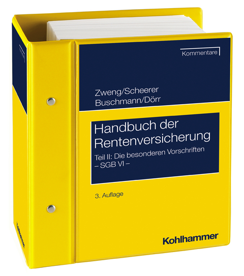 Handbuch der Rentenversicherung - Gudrun Böhle-Zweng, Johann Zweng, Reinhard Scheerer, Gernot Dörr, Gabriele Gutzeit, Hans-Jürgen Faust, Bernd-Rainer Zabre