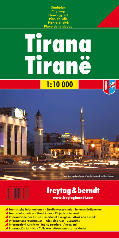 Tirana, Stadtplan 1:10.000 - 