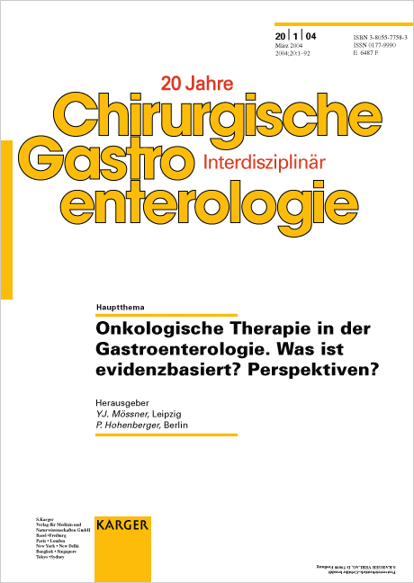 Onkologische Therapie in der Gastroenterologie - 