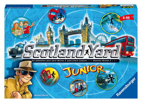 Ravensburger 22289 - Scotland Yard Junior, Brettspiel für 2-4 Spieler, Gesellschafts- und Familienspiel, für Kinder ab 6 Jahren - Michael Schacht