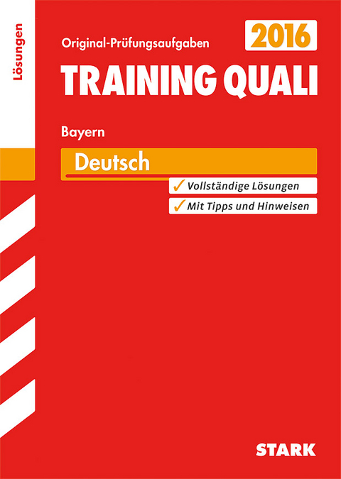 Training Quali Bayern - Deutsch Lösungsheft - Werner Bayer, Marion von der Kammer