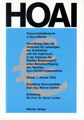 HOAI Honorartabellenbuch in Euro-Werten - Werner Seifert