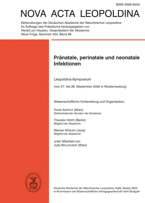 Pränatale, perinatale und neonatale Infektionen - 