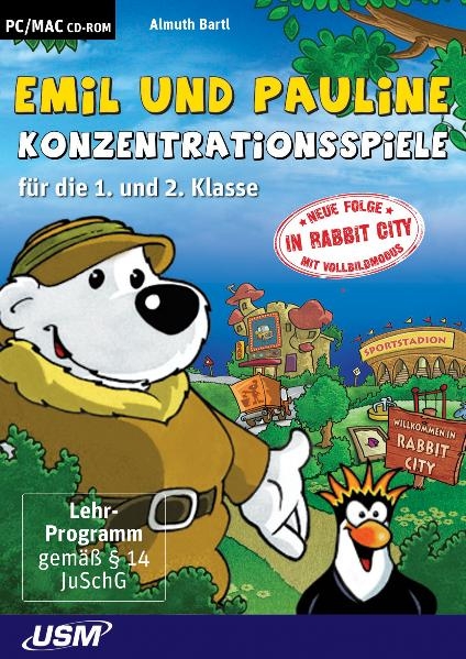 Emil und Pauline in Rabbit City - Konzentrationsspiele für die 1. und 2. Klasse (CD-ROM) - Almuth Bartl