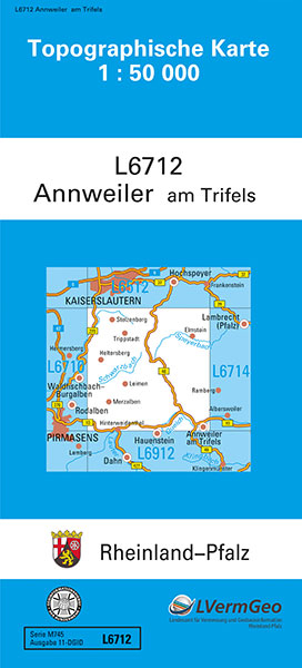 TK50 L6712 Annweiler am Trifels -  Landesamt für Vermessung und Geobasisinformation Rheinland-Pfalz