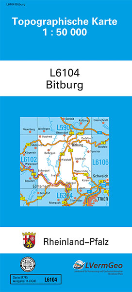 TK50 L6104 Bitburg -  Landesamt für Vermessung und Geobasisinformation Rheinland-Pfalz