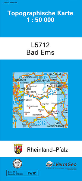 TK50 L5712 Bad Ems -  Landesamt für Vermessung und Geobasisinformation Rheinland-Pfalz